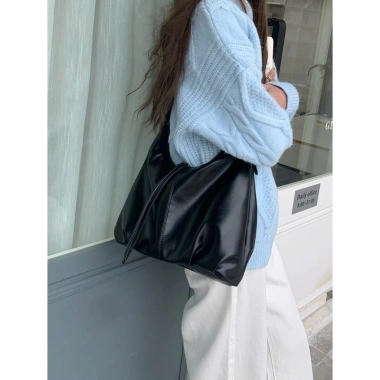 Túi xách tote nữ da PU mềm Hàn Quốc - Đeo vai thời trang, hobo basic công sở, đi học, đi chơi, giảm còn 129k 2