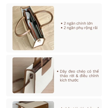 Túi xách tote nữ GILAN Maily bag - Size vừa laptop A4, giá chỉ 395.000 đồng