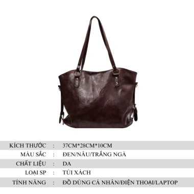 Túi xách tote nữ H295, sức chứa lớn, thiết kế trẻ trung, tối giản, công sở