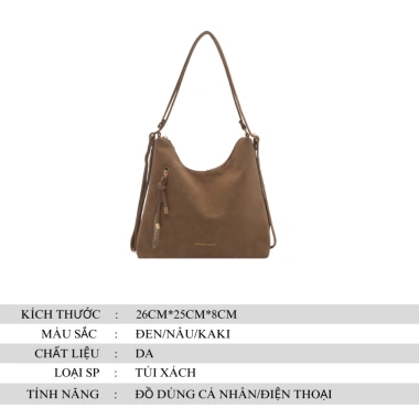 Túi xách tote nữ H500 đeo như balo, sức chứa lớn, thiết kế cổ điển đơn giản - 119k