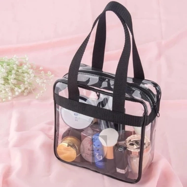 Túi xách trong suốt đựng mỹ phẩm trang điểm 2 quai tiện lợi Giá 72.000đ 3