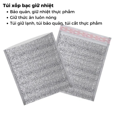 Túi Xốp Bạc SAMHOME Đáy Đứng Giữ Nhiệt Nóng Lạnh, Bảo Quản Thực Phẩm, Giá 43.000₫ 8