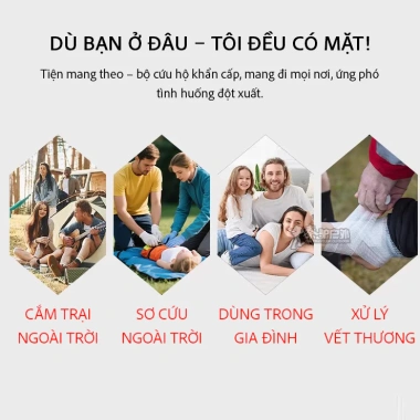 Túi y tế cá nhân 17 món Khẩn Cấp - Bộ First Aid Kit đầy đủ, giá ưu đãi 185.000₫
