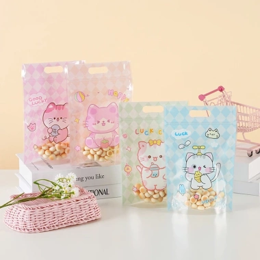 Túi zip đa dạng họa tiết 15.5x22.5x6 cm - Đựng bánh kẹo, trà, hoa, giảm giá 63k 5
