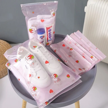Túi Zip Đựng Giày, Quần Áo Trong Suốt - Họa Tiết Hoạt Hình Dễ Thương, Giá 18.546₫