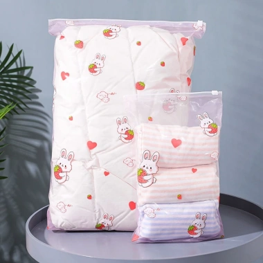 Túi Zip Đựng Giày, Quần Áo Trong Suốt - Họa Tiết Hoạt Hình Dễ Thương, Giá 18.546₫