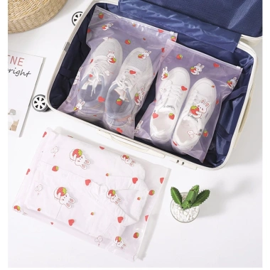 Túi Zip Đựng Giày, Quần Áo Trong Suốt - Họa Tiết Hoạt Hình Dễ Thương, Giá 18.546₫