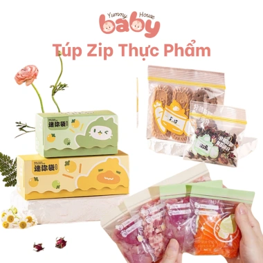 Túi Zip Đựng Thực Phẩm Bé Nhiều Kích Cỡ Dễ Ghi Chú, Tái Sử Dụng, Giá 28.000₫