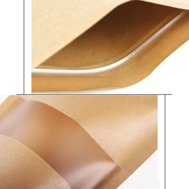 Túi Zip Giấy Kraft 1KG Đáy Đứng Có Cửa Sổ - Đựng Thực Phẩm, Giá 120.000 VNĐ