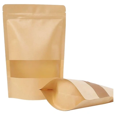 Túi Zip Giấy Kraft 1KG Đáy Đứng Có Cửa Sổ - Đựng Thực Phẩm, Giá 120.000 VNĐ