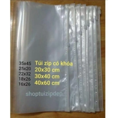 Túi zip lock 100g dày đẹp, khóa kéo trong, đủ size đựng quần áo sinh, giày dép - 22.000đ