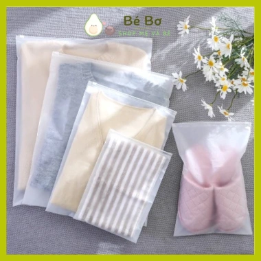 Túi Zip lụa mờ khóa kéo cho mẹ đi sinh - Đựng quần áo, giày dép, giá 4.500₫ - Bé Bơ Store