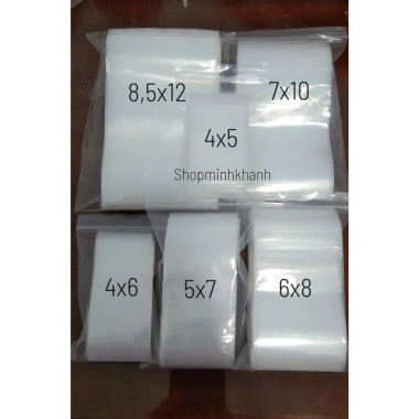 Túi Zip Miết Mép Vỉen Chỉ Trắng 100g Đựng Hàng Hoá Phụ Kiện Trang Sức Giá Ưu Đãi 21.000 VND