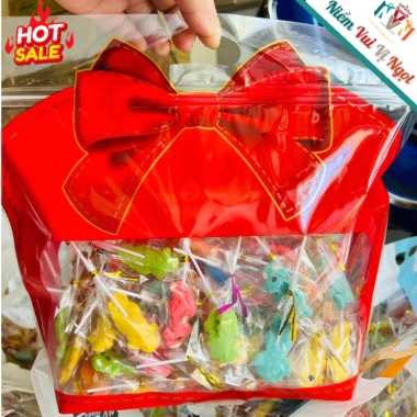 Túi Zip To 50 Túi Bánh Mì Sandwich, Quà Tết, Bánh Kẹo Nơ Đỏ - Giá 130k 8