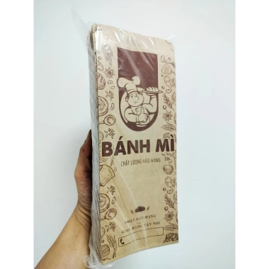 Túi/Bao bánh mì hảo hạng XẾP HÔNG Giấy Kraft nâu 1.000 túi, chỉ 290.000 VND 3