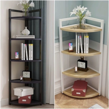 Tủ/kệ góc sắt sơn tĩnh điện đa năng - Decor phòng khách, ngủ, bếp, giá 350.000₫