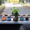 Tượng 4 chú tiểu tứ Nikko Nhật Bản Phật vui, an lạc, trang trí ô tô, làm việc 19.000 VND 2