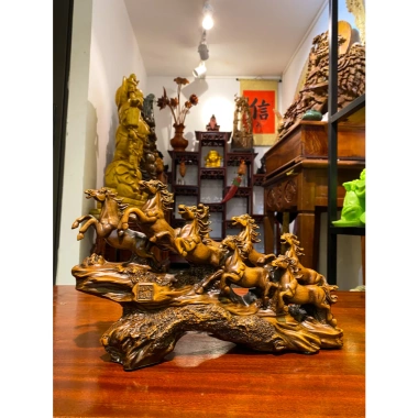 Tượng Bát Mã Truy Phong Mã Đáo Thành Công - Trang trí phòng khách, quà tân gia, khai trương, ưu đãi 644.400₫