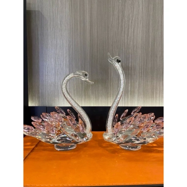 Tượng cặp Thiên Nga Pha Lê Sang Trọng Decor nhà cửa, quà tân gia, kèm hộp quà, 329.000đ