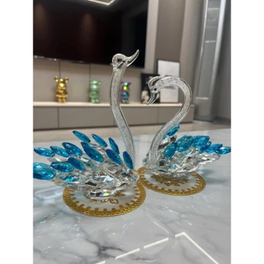 Tượng cặp Thiên Nga Pha Lê Sang Trọng Decor nhà cửa, quà tân gia, kèm hộp quà, 329.000đ