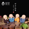 Tượng chú tiểu không gõ mõ - Đồ trang trí xe ô tô và nhà cửa, giữ tâm thanh tịnh 2