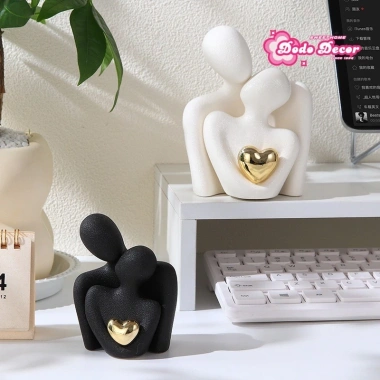 Tượng Đôi Decor Bàn Tình Yêu - Trang Trí Phòng Ngủ Lãng Mạn Giá 185.300 VND 2