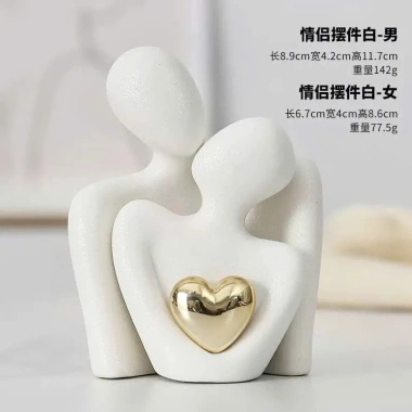 Tượng Đôi Decor Bàn Tình Yêu - Trang Trí Phòng Ngủ Lãng Mạn Giá 185.300 VND 10
