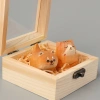 Tượng gỗ Chó Shiba & Mèo Vàng - Quà tặng, treo balo, túi xách, ví - 115.000 VND