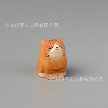 Tượng gỗ Chó Shiba & Mèo Vàng - Quà tặng, treo balo, túi xách, ví - 115.000 VND
