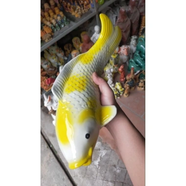 Tượng gốm cá chép phong thủy loại to - Giá ưu đãi 209.000 VNĐ, tài lộc, may mắn