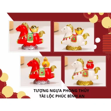 Tượng Ngựa Bình An May Mắn - Linh Vật Đón Năm Mới 2.026 Giá Ưu Đãi 50.000 VNĐ 5