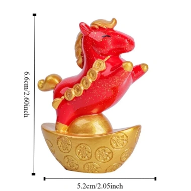 Tượng ngựa ZENPULSE - Đồ trang trí nhựa sống động, linh vật hoạt hình độc đáo cho lễ hội mùa xuân, giá ưu đãi 66.770₫ 2