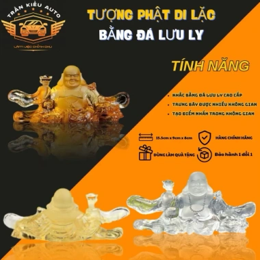 Tượng Phật Di Lặc Phong Thủy Đá Lưu Ly Cao Cấp - Sang Trọng, Giá Ưu Đãi 155k