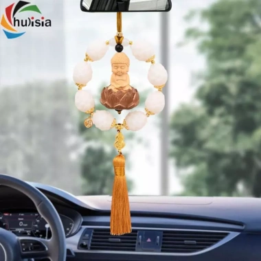 Tượng Phật Mặt Dây Chuyền Ô Tô Treo Xe Phong Thủy Gương Chiếu Quà Tặng 181.5k 2
