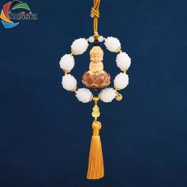 Tượng Phật Mặt Dây Chuyền Ô Tô Treo Xe Phong Thủy Gương Chiếu Quà Tặng 181.5k 4