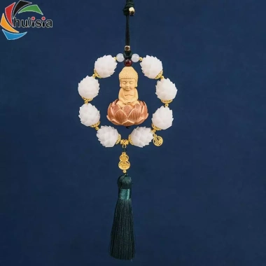 Tượng Phật Mặt Dây Chuyền Ô Tô Treo Xe Phong Thủy Gương Chiếu Quà Tặng 181.5k 7