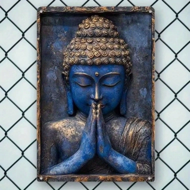 Tượng Phật Xanh Kim Loại HELLOYOUNG Nghệ Thuật Treo Tường Trang Trí Nhà Thiền Yoga Giá ưu đãi 105.559 VND