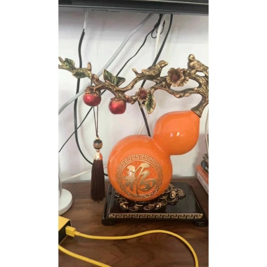 Tượng phong thủy hồ lô đôi chim khuyên hút lộc – Trang trí phòng khách, làm việc, giảm giá 270k 4