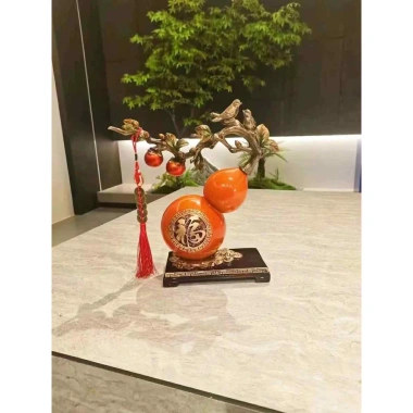 Tượng phong thủy hồ lô đôi chim khuyên hút lộc – Trang trí phòng khách, làm việc, giảm giá 270k 8