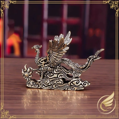 Tượng Phượng Hoàng Phong Thủy Đồ Đồng Thuận Tâm - Trang Trí Bàn Trà 48k 3