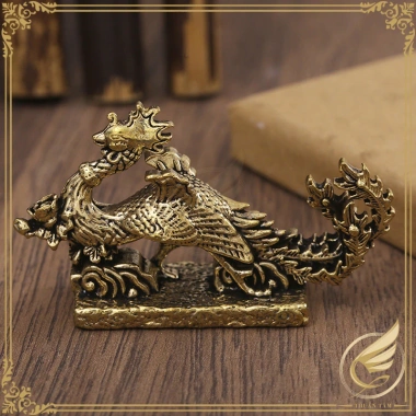 Tượng Phượng Hoàng Phong Thủy Đồ Đồng Thuận Tâm - Trang Trí Bàn Trà 48k 4
