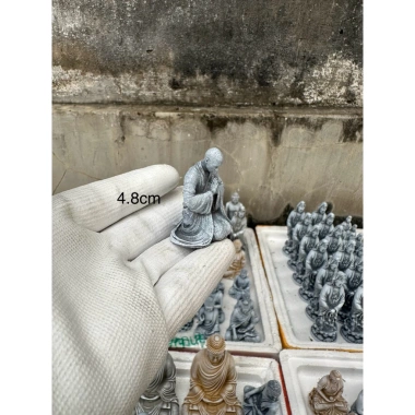 Tượng sư tiểu 5‑9cm - Trang trí cảnh, hòn non bộ, thác khói, lũa, bể cá - 29.000₫