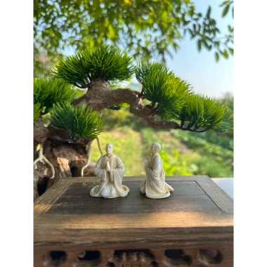 Tượng sư tiểu 5‑9cm - Trang trí cảnh, hòn non bộ, thác khói, lũa, bể cá - 29.000₫