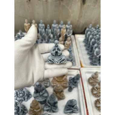 Tượng sư tiểu 5‑9cm - Trang trí cảnh, hòn non bộ, thác khói, lũa, bể cá - 29.000₫