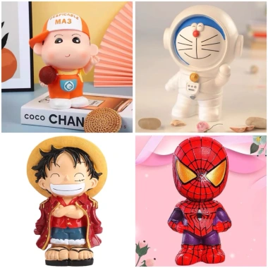 Tượng Thạch Cao Tô Màu Siêu Nhận Người Nhện Size Lớn 20-24cm Tặng Vỉ 8 Màu và Cọ Vẽ Giá Ưu Đãi 39.000₫