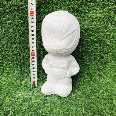 Tượng Thạch Cao Tô Màu Siêu Nhận Người Nhện Size Lớn 20-24cm Tặng Vỉ 8 Màu và Cọ Vẽ Giá Ưu Đãi 39.000₫