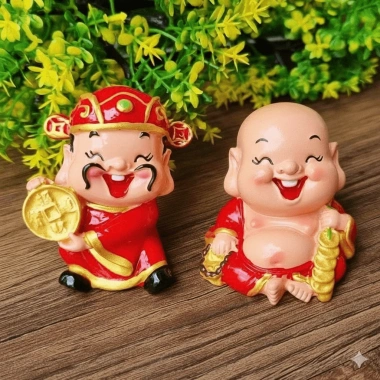 Tượng Thần Tài Di Lặc 6cm Đẹp Sắc Nét - Trang Trí Chậu Cây, Decor Sân Vườn, Giá 48.000 VND