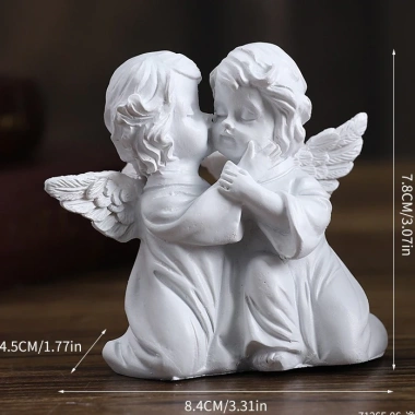 Tượng thiên sứ đứng trắng phong cách Bắc Âu - Trang trí nhà hiện đại, giá ưu đãi 120.000₫ 8