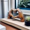 Tượng Trái Tim Tay NS - Điêu khắc cử chỉ tình yêu, trang trí phòng khách, phòng ngủ, kệ bàn, giảm giá 125.510₫