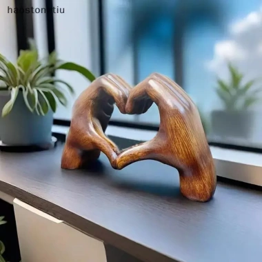 Tượng Trái Tim Tay NS - Điêu khắc cử chỉ tình yêu, trang trí phòng khách, phòng ngủ, kệ bàn, giảm giá 125.510₫